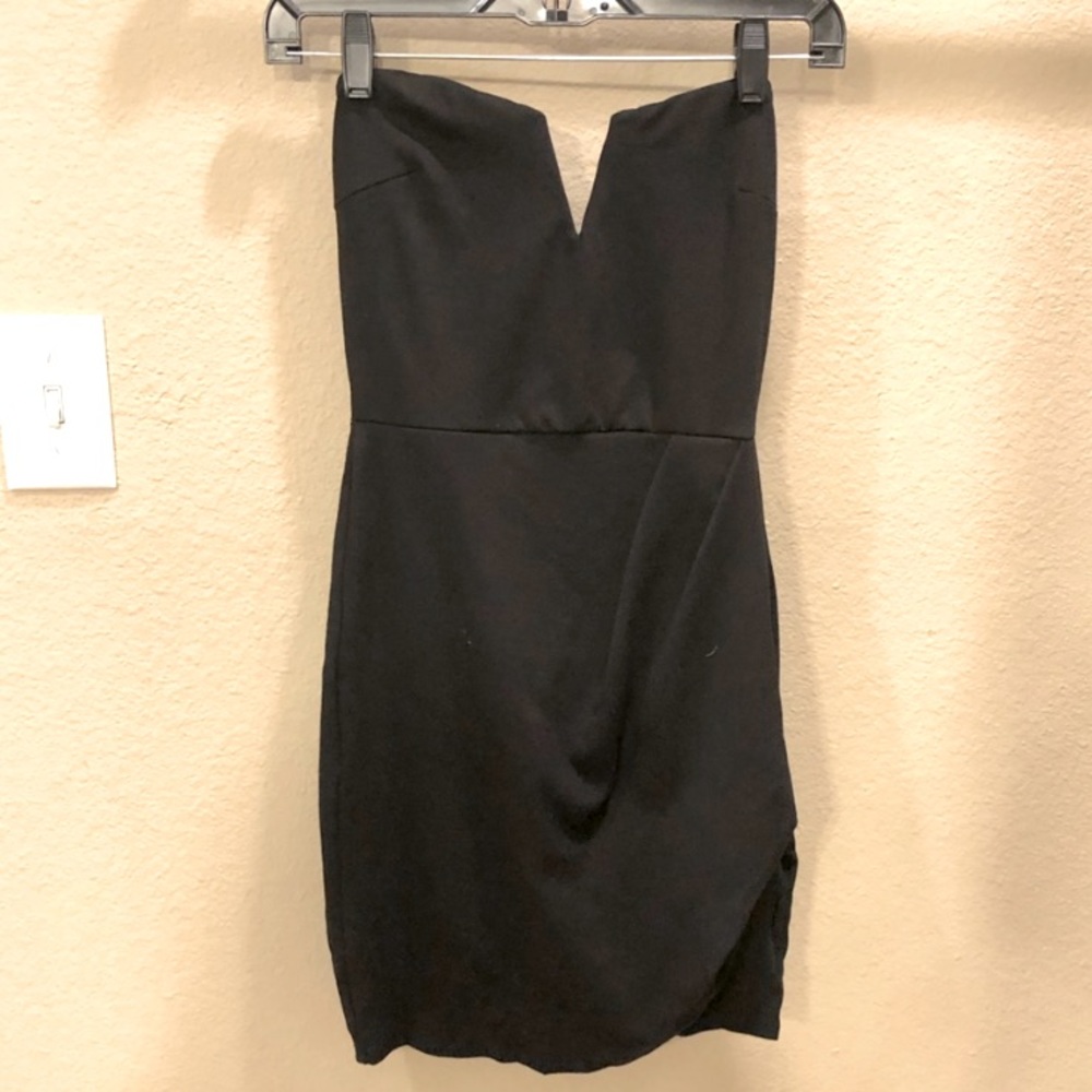V neck mini dress